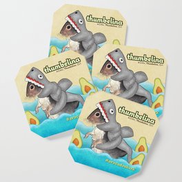 Little Thumbelina Girl: avocado shark Coaster