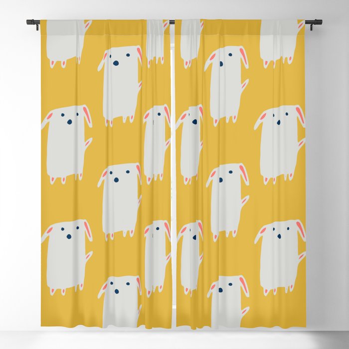 Cute Sweet Dog Yellow Blackout Curtain By Susycosta Society6