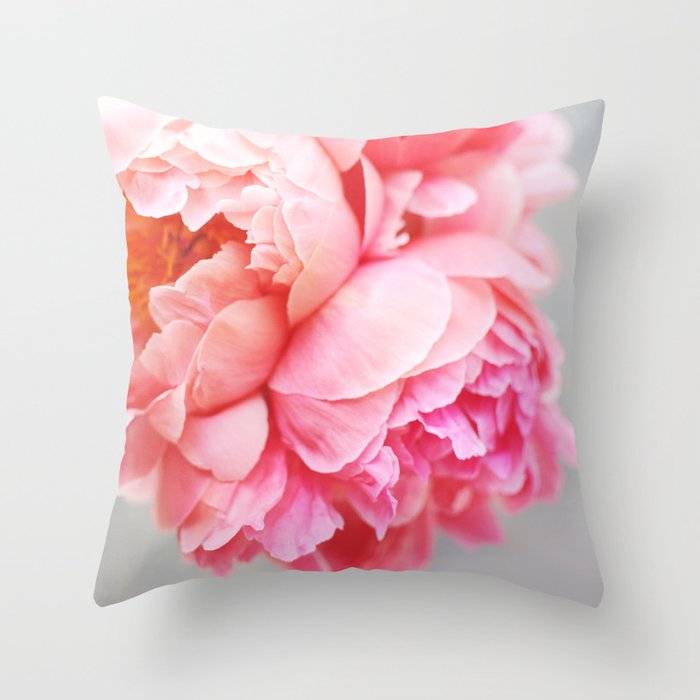 Peonies Forever Throw Pillow
