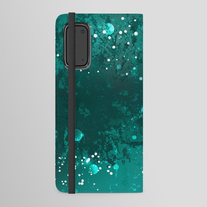 Emerald Glitter Background Android Wallet Case