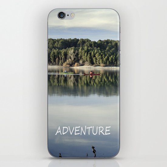 Adventure. Canoeing on the lake. iPhone & iPod Skin