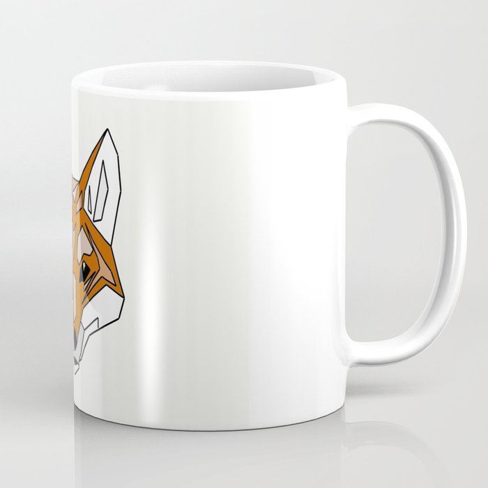 Geometric Fox - Abstract, Animal Design Coffee Mug