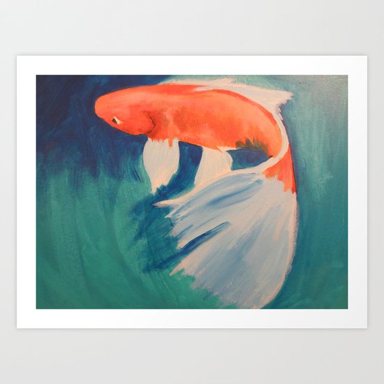 Acrylic Koi FIsh Art Print
