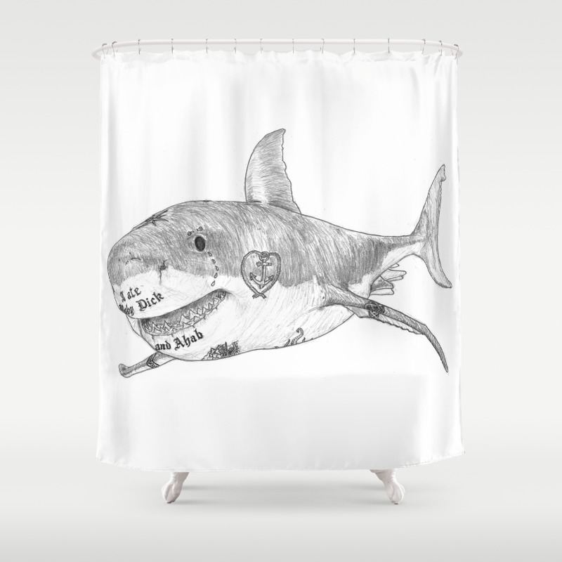 Shark Prank Shower Curtain By Luisjhon Society6