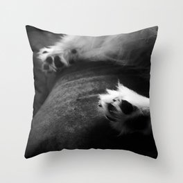 Toe Beans - American Eskimo Dog Throw Pillow