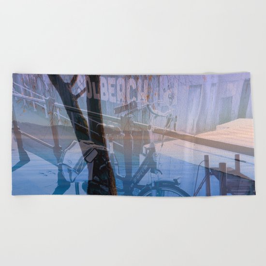 Biking in Nature Beach Towel