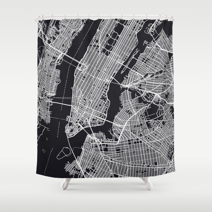 NEW YORK CITY MAP Shower Curtain