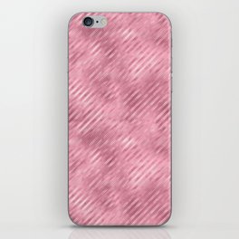 Luxury Pink Metallic Stripes Pattern iPhone Skin
