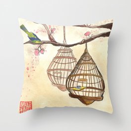 Chinese tea times two Throw Pillow