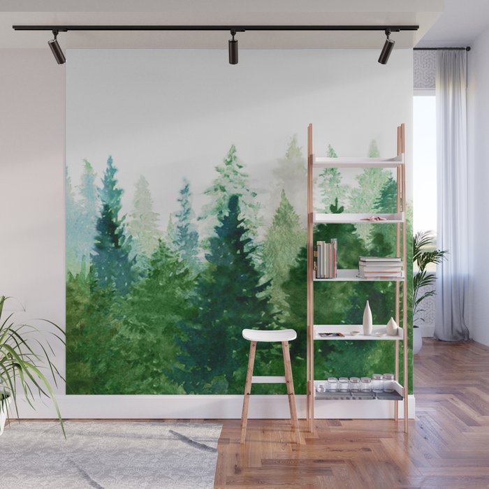 Pine Trees 2 Wall Mural by nadja1 | Society6
