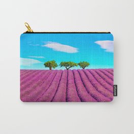 Lavender, Clouds and Trees Carry-All Pouch | Trees, Lavender, Photo, Landscape, Clouds, Fields, Nature, Panorama, Plant, Blooming 