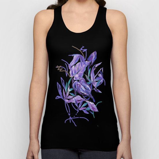 Spring tropical leaves Unisex Tank Top