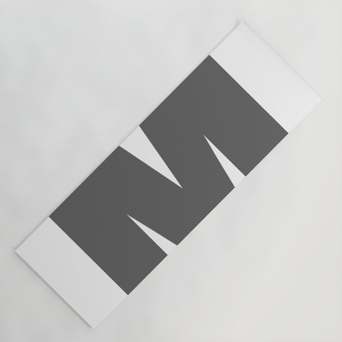 M (Grey & White Letter) Yoga Mat