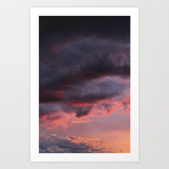 Sunset Atlas Art Print | Photography, Landscape, Nature, Sunset, Philly, Philadelphia, Pink, Purple, Red, Sky