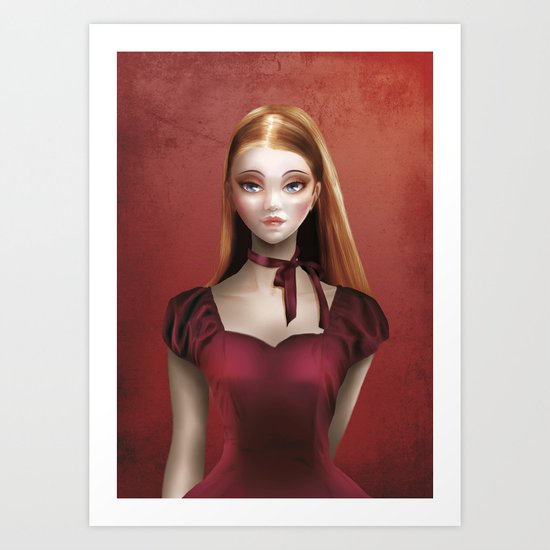 Celine - Cameo Portrait Art Print