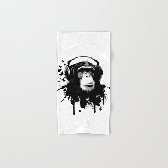Monkey Business - White Hand & Bath Towel
