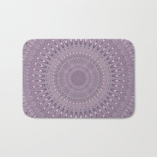 Pastel purple mandala Bath Mat