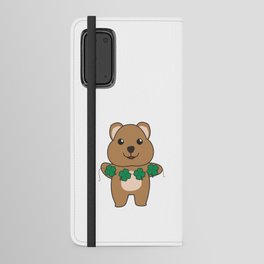 Quokka With Shamrocks Cute Animals For Good Luck Android Wallet Case