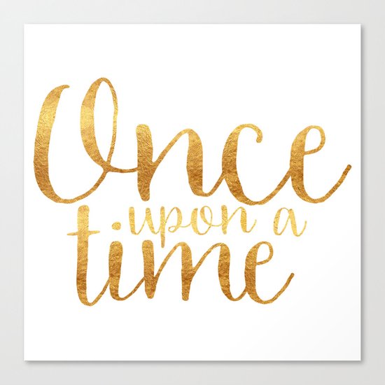 Once Upon a Time - Gold Canvas Print
