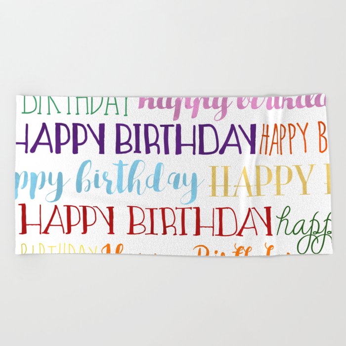 Happy Birthday | Fun & Bright Beach Towel