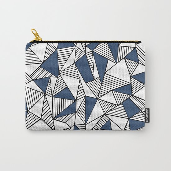 Abstraction Lines with Navy Blocks Carry-All Pouch