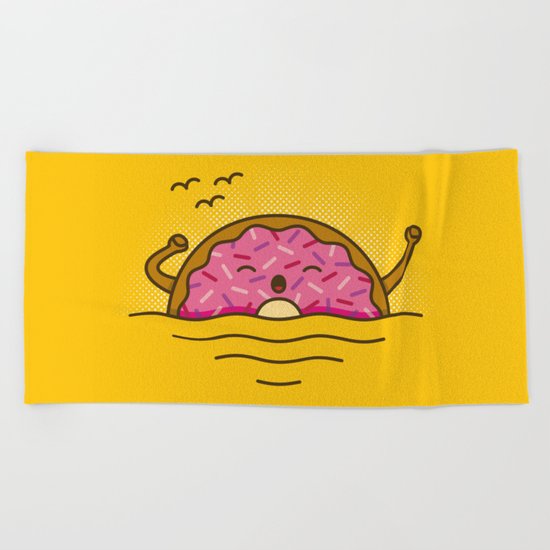 Good morning! - Cute Doodles Beach Towel