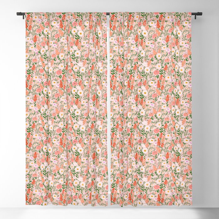 Late Summer Floral Blackout Curtain