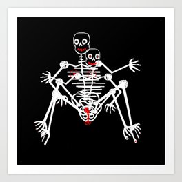 Sex Skeleton Art Print