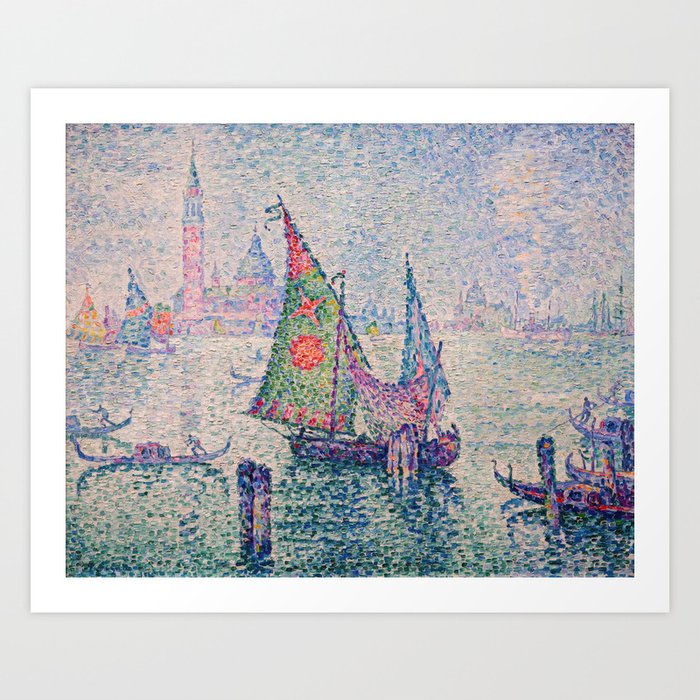 Paul Signac - The Green Sail Art Print