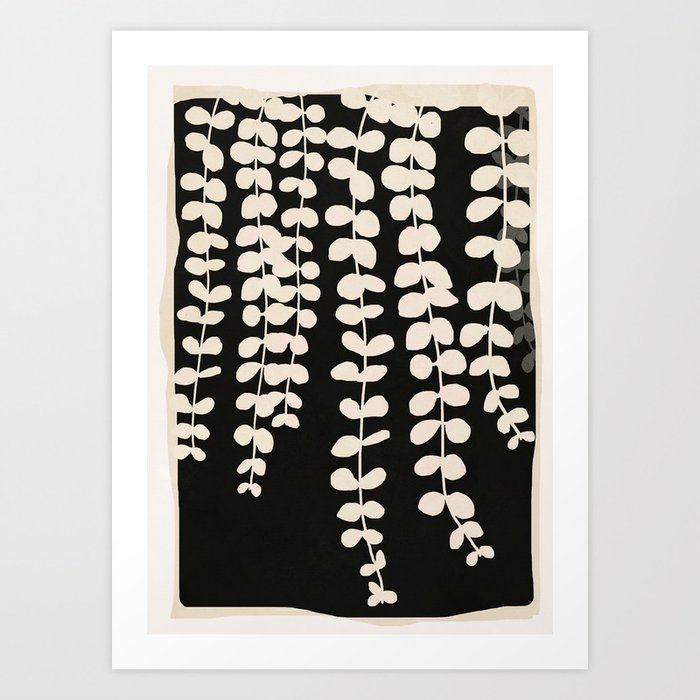 Minimal Abstract Leaves 17 Art Print