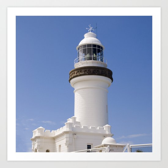 Byron Bay Lighthouse blue Sky Art Print