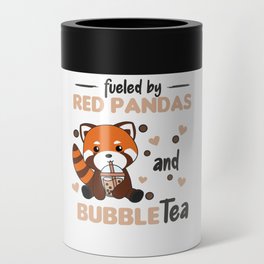Bubble Tea Red Panda Chocolate Cute Animals Boba Can Cooler