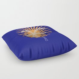 BLUE Palm Tree Floor Pillow