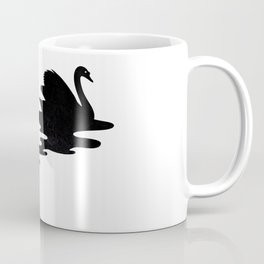 Black Swan Coffee Mug | Illusion, Simplicity, Blackwhite, Birds, Black, Swan, Ink, Blackswan, Mystery, Ripples 