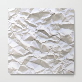 Crumpled Paper Metal Print