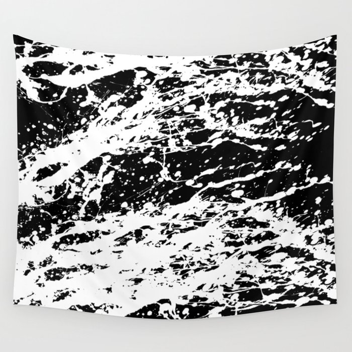 Black And White Paint Splatter Wall Tapestry By Textart Society6