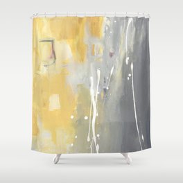50 Shades of Grey and Yellow Shower Curtain