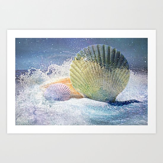 Subtle Sea Splash Art Print