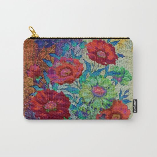 floral old tile Carry-All Pouch