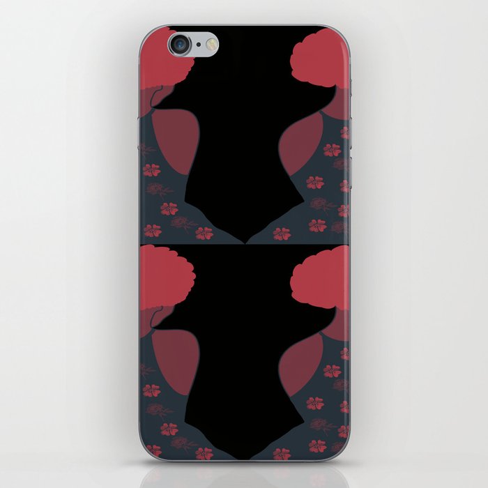 Woman At The Meadow Vintage Dark Style Pattern 17 iPhone Skin