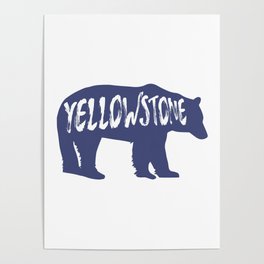Yellowstone National Park Bear Poster