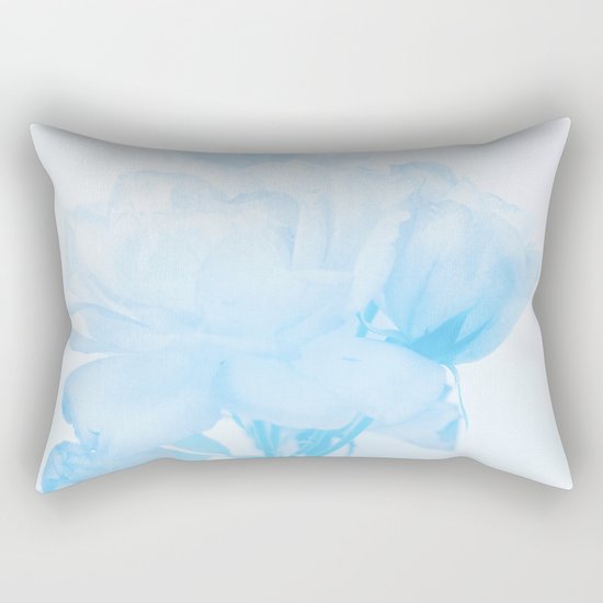 Gentleness #2 - #Soft #Blue #Rose #decor #art #society6 Rectangular Pillow