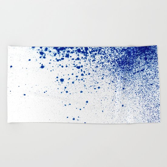 COBALT SPLATTER # 2 Beach Towel