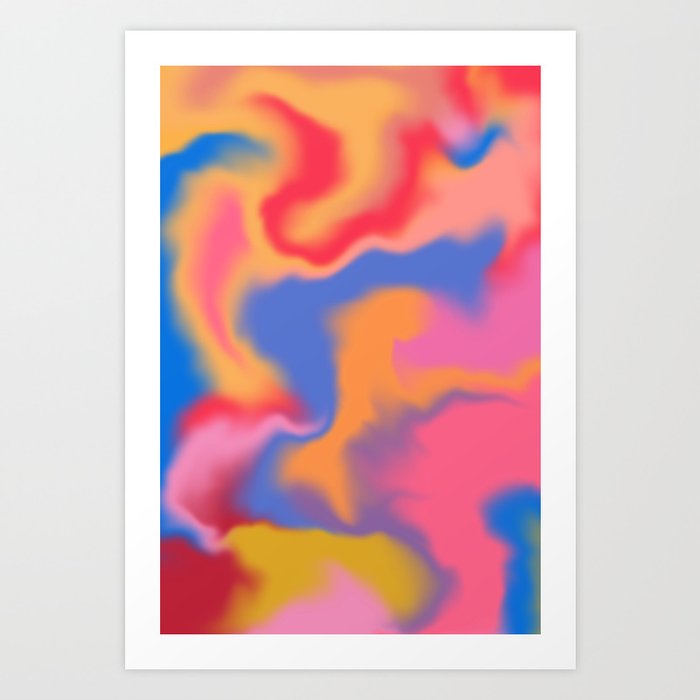 Cloud Color - Rainbow Art Print