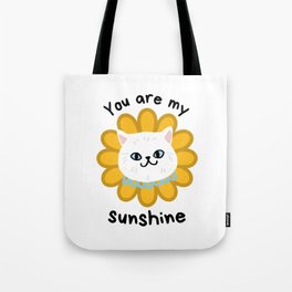 You are my sunshine Cat sunflower Tote Bag