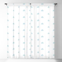 Baby blue small clouds pattern Blackout Curtain