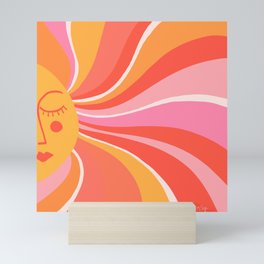 Sunshine Swirl – Pink & Peach Palette Mini Art Print