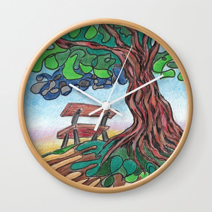 Rest by a Tree Wall Clock