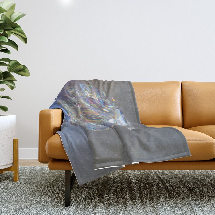 Holographic Crystal Throw Blanket