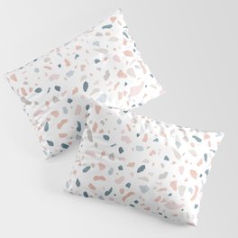 Terrazzo memphis blue pink pastel Pillow Sham